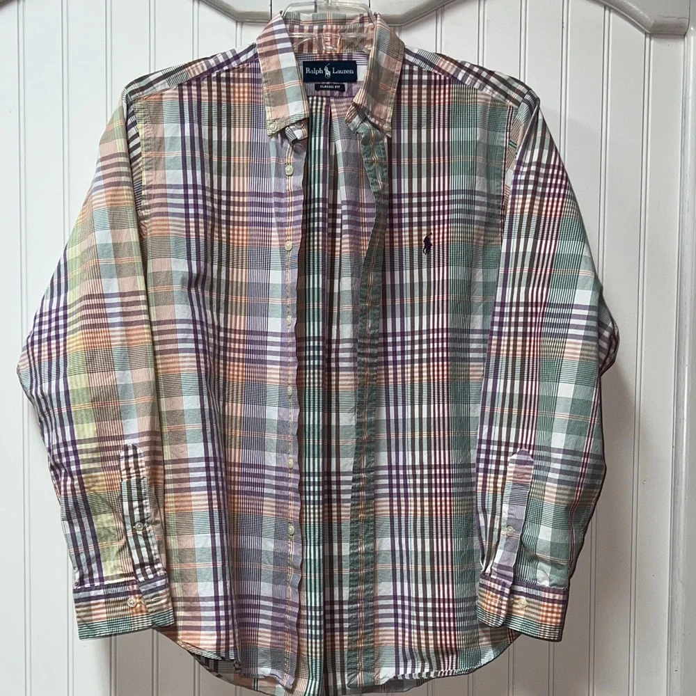 Polo Ralph Lauren Plaid L/S Shirt M Classic Fit